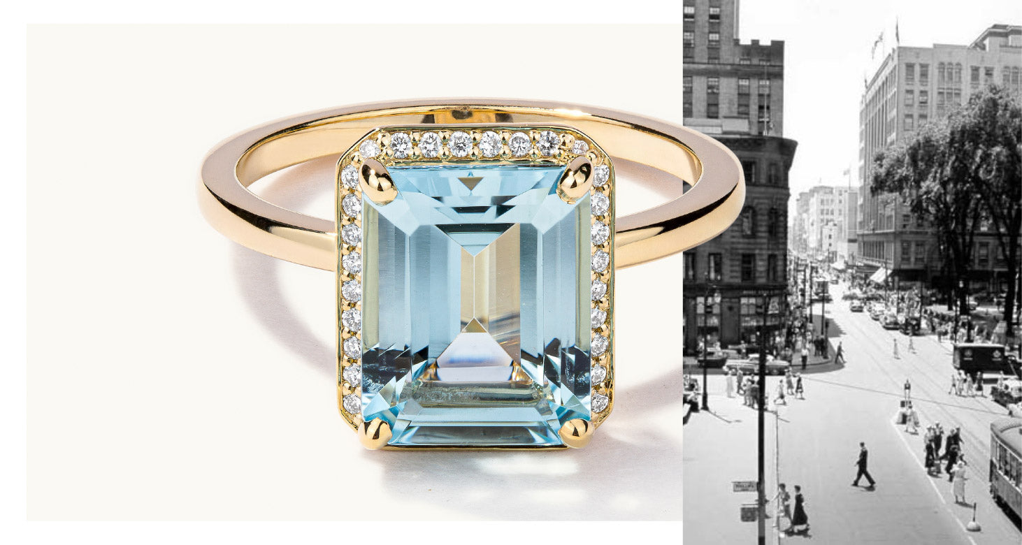 jewellers district aquamarine engagement rings