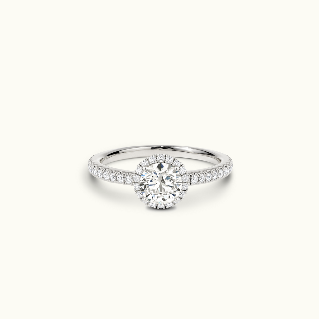 Jewellers District's Cushion Halo Diamond Engagement Ring in 14k Rose Gold, Cushion #3