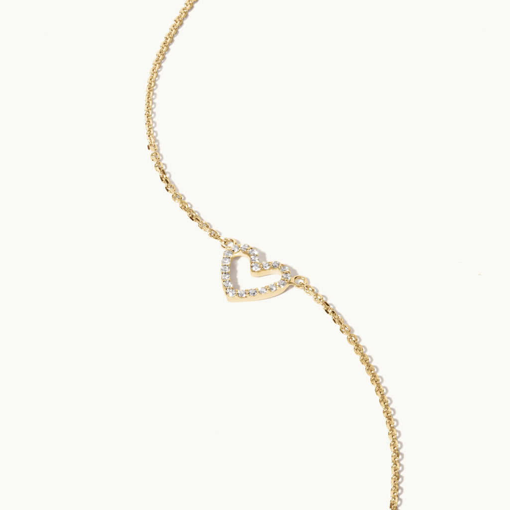 Jewellers District's Heart Diamond Pavé Pendant Necklace in 14k Yellow Gold #2