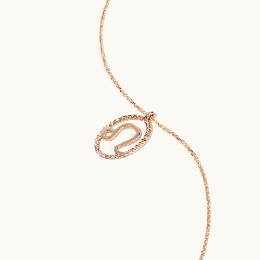 Jewellers District's Gold Zodiac Charm Necklace: Leo in 14k Rose Gold #2