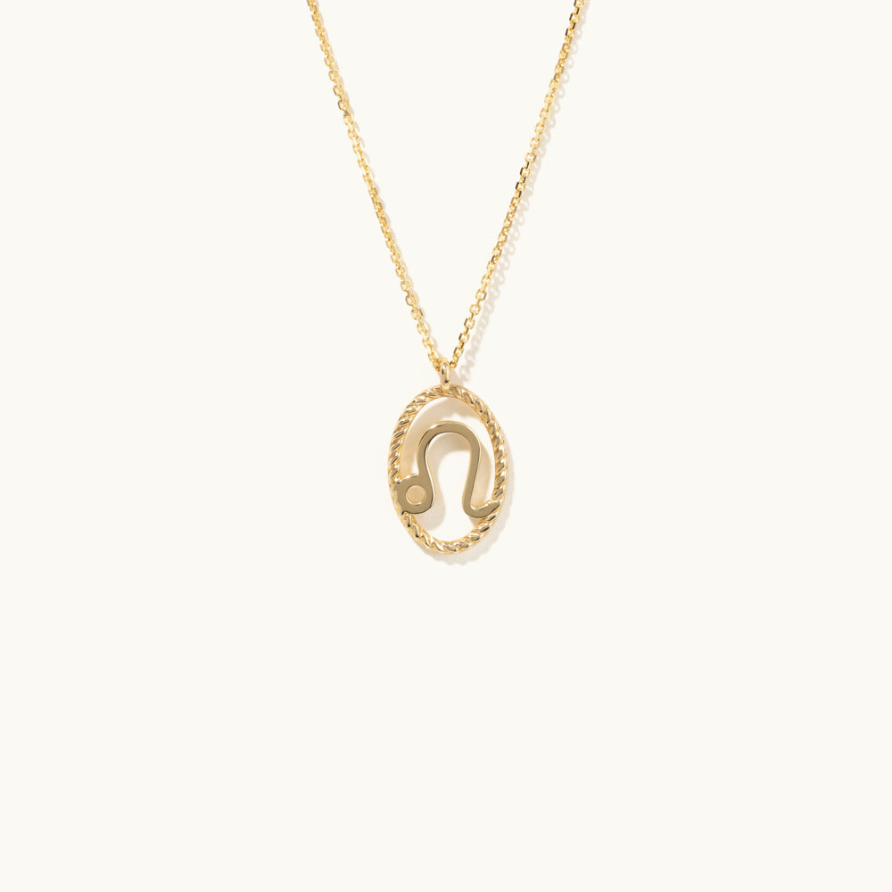 Jewellers District's Gold Zodiac Charm Necklace: Leo in 14k Yellow Gold