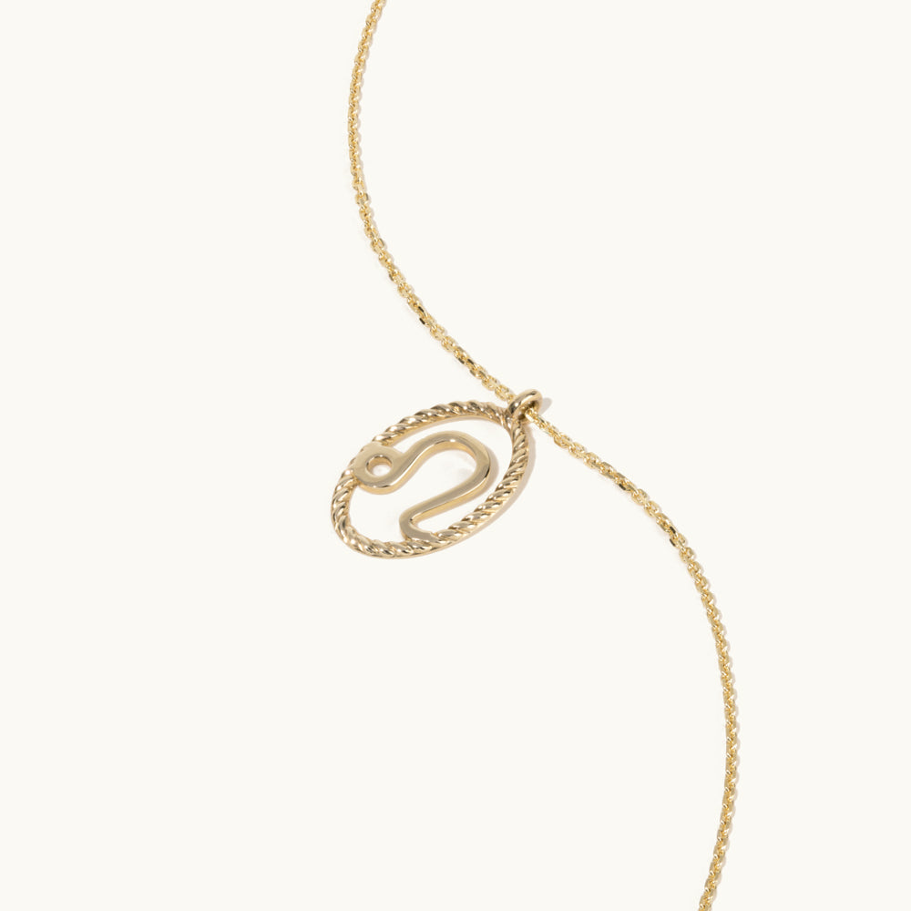 Jewellers District's Gold Zodiac Charm Necklace: Leo in 14k Yellow Gold #2