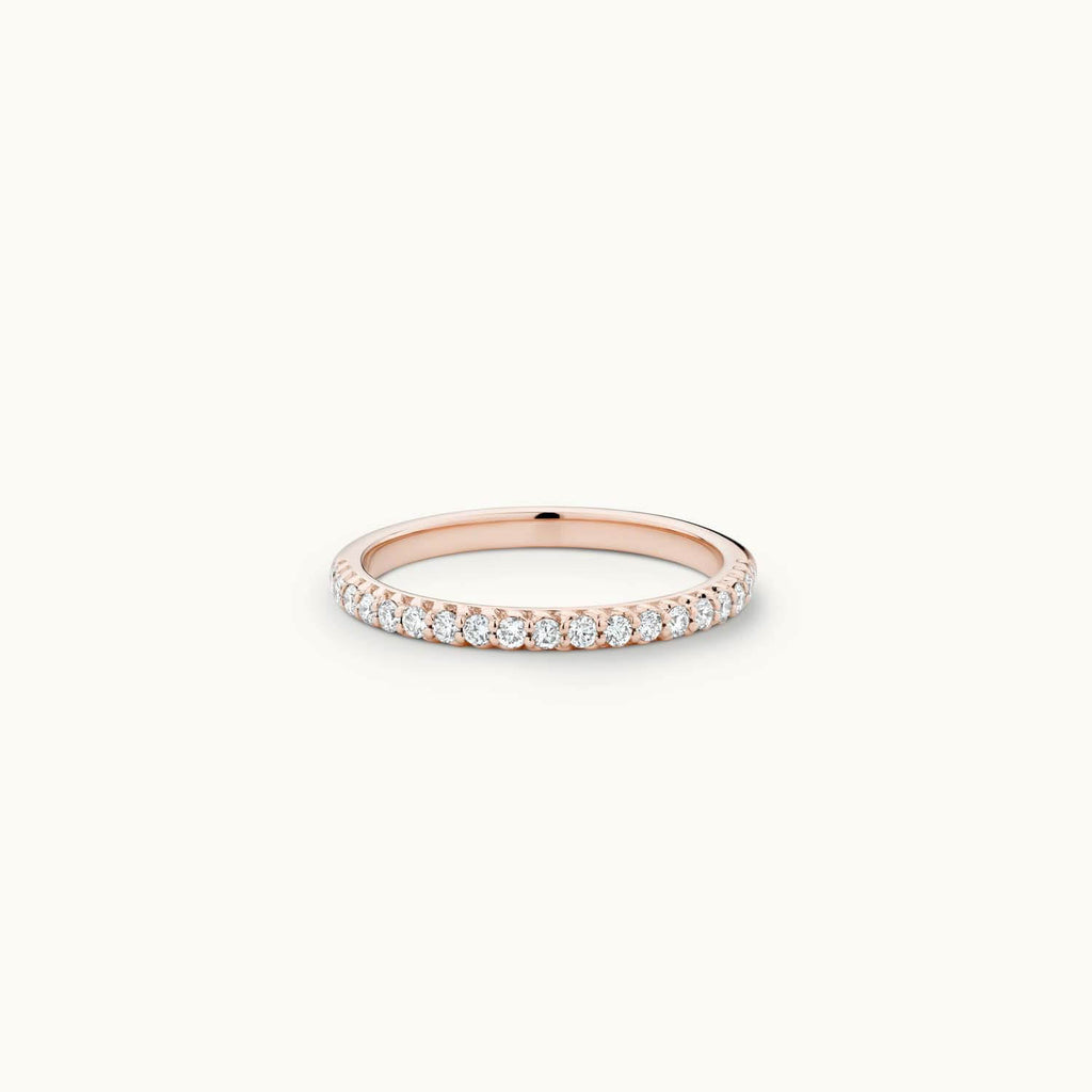 Jewellers District's Diamond Pavé Wedding Ring in 14k Rose Gold