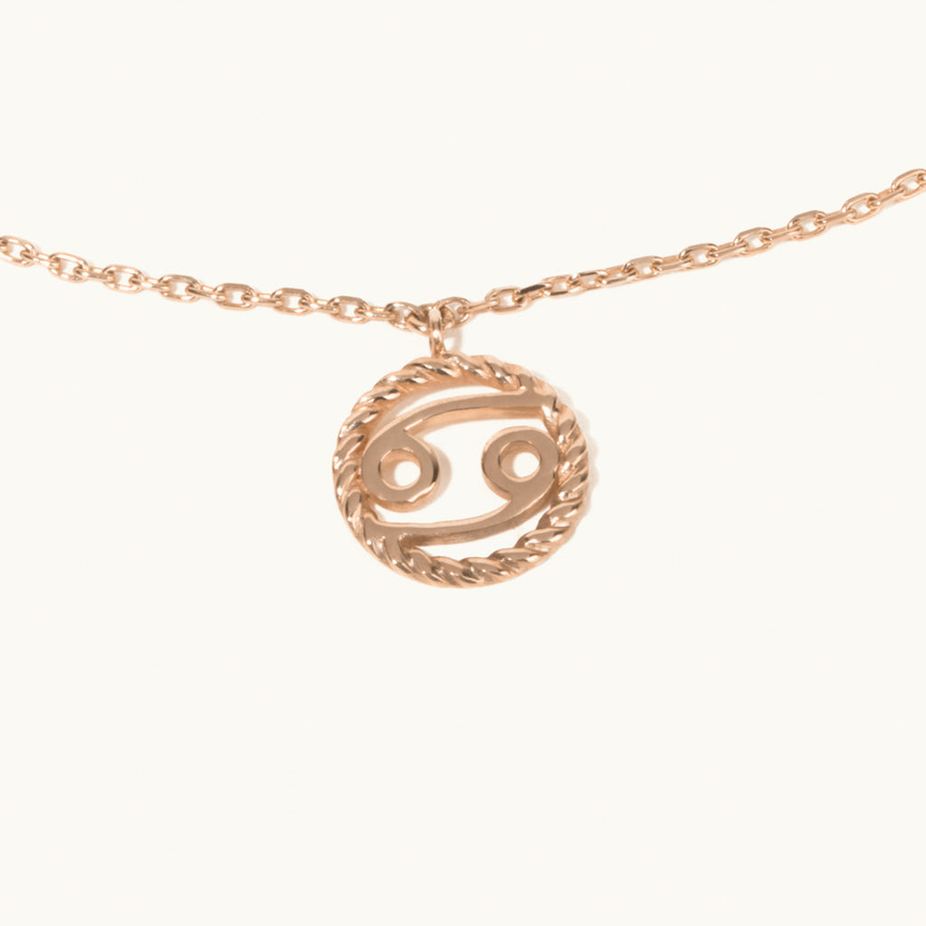 Jewellers District's Gold Zodiac Charm Bracelet: Cancer in 14k Rose Gold #2